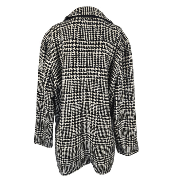 Talbots Stunning  Black White Houndstooth Wool Blend Women's Jacket 16 NWOT - Picture 3 of 6